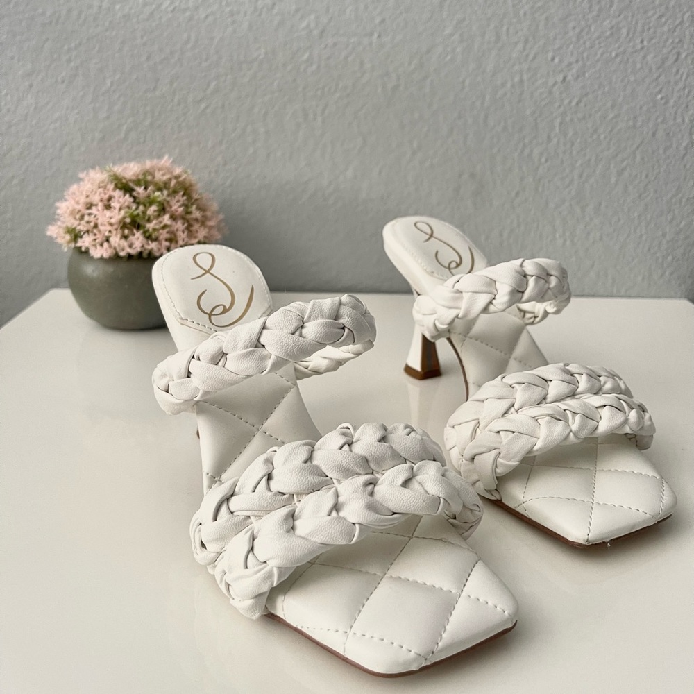 Sam Edelman Women’s White Heel Open Toe sandals